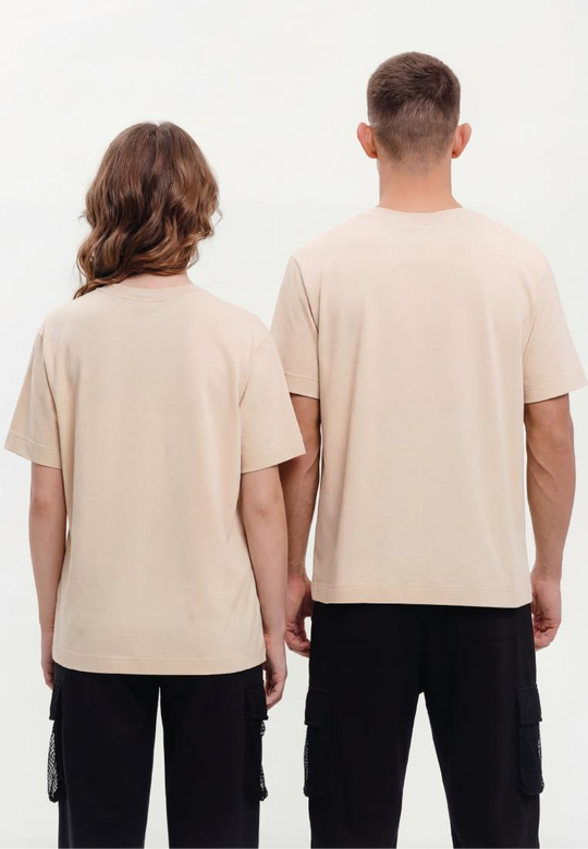 Футболка унисекс 03, цвет бежевый