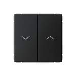 ARTGALLERY 2-клавишный ВЫКЛЮЧАТЕЛЬ ДЛЯ ЖАЛЮЗИ, 2х сх.4, 10А, механизм, быстрозажим. клем., КАРБОН