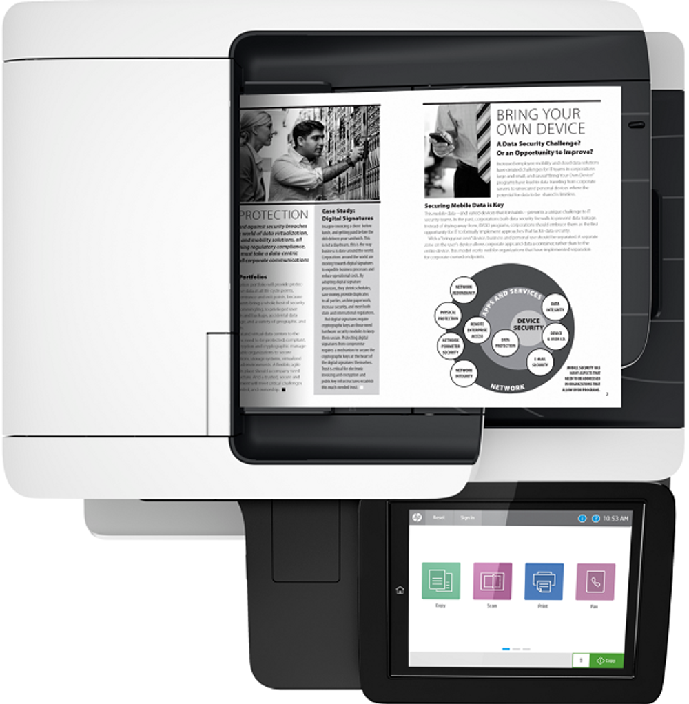 МФУ лазерное черно-белое HP LaserJet Enterprise MFP M528dn