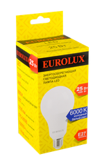 Лампа светодиодная Eurolux LL-E-A80-25W-230-6K-E27