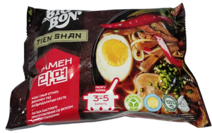 РАМЕН BIG BON СО ВКУСОМ ОСТРОЙ ГОВЯДИНЫ TIEN SHAN ПАЧКА 100ГР
