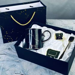 Lenardi 106-293 Кружка 360мл с ложкой и фильтром РАК в под.уп.(х12)Фарфор