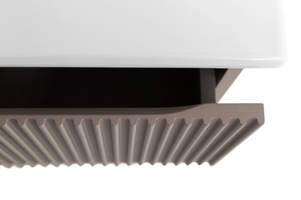 Тумба с раковиной подвесная BelBagno UNO-MINI-600-2C-SO-СO Бежевый матовый, раковина белая BB-8099-3-60