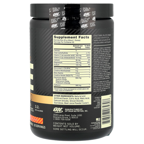 Optimum Nutrition, Gold Standard Pre Advanced, дайкири с клубникой и манго, 400 г (14,1 унции)