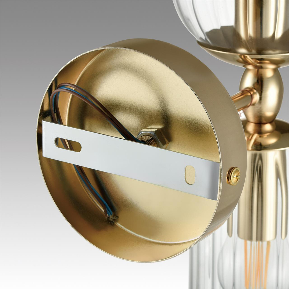 6586/2W MODERNI LN26 132 золото/прозрачный, металл/стекло Бра E14 2*40W 220V KASSIA