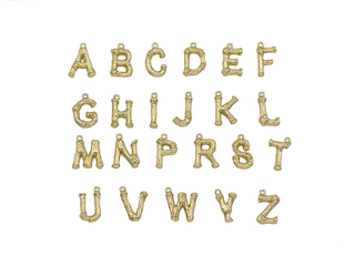 Подвески буквы в ассортименте золото 9мм