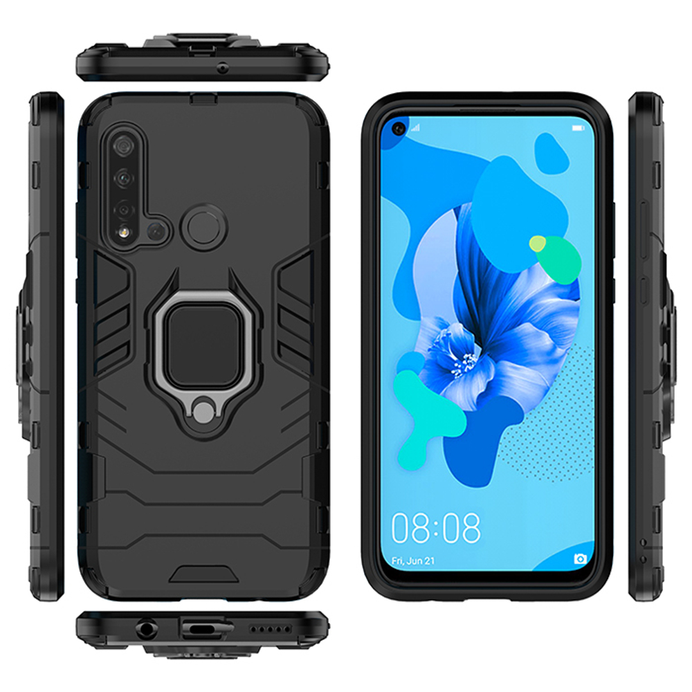 Противоударный чехол с кольцом Panther Case для Huawei P20 lite 2019 / Nova 5i