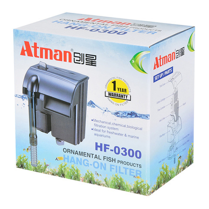 ATMAN HF-0300 Фильтр рюкзачный для аквариумов до 40 л, 290 л/ч