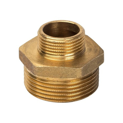 Ниппель редукционный STOUT SFT 0003 - 1"1/4 x 1" (для стальных труб, латунь без покрытия)