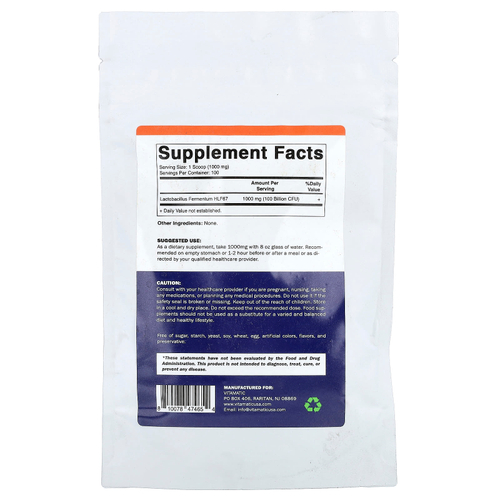 Vitamatic, ферментум (Lactobacillus fermentum), 100 г (3,5 унции)