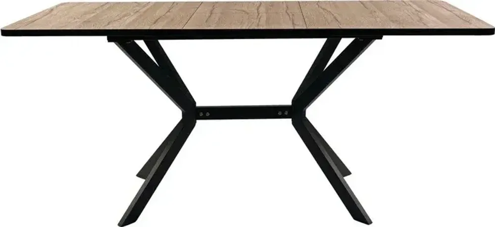 Стол Миллер ЛДСП бабочка раздвижной чёрный (комплект ног №7