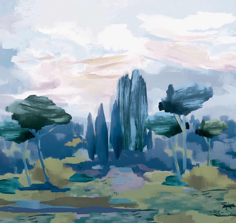 Пейзаж 2 Средиземноморье панно