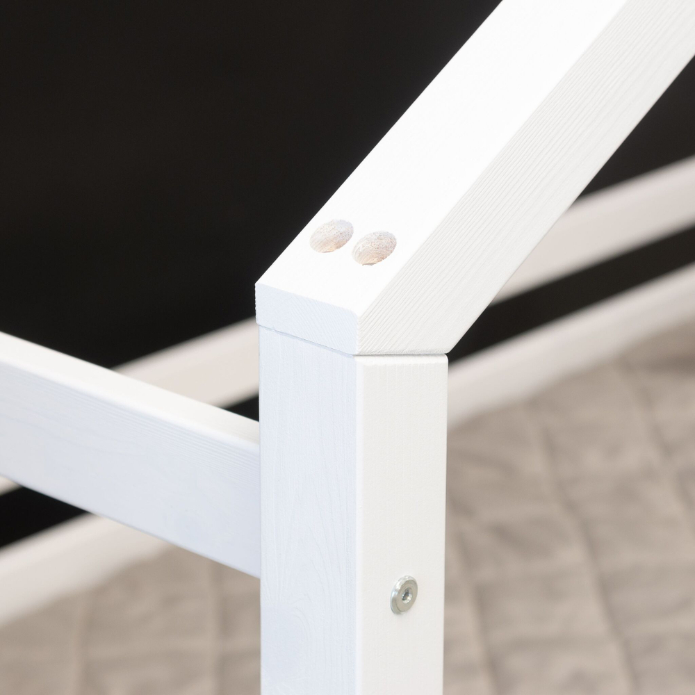 Кровать домик односпальная 90х200 Альков, белая