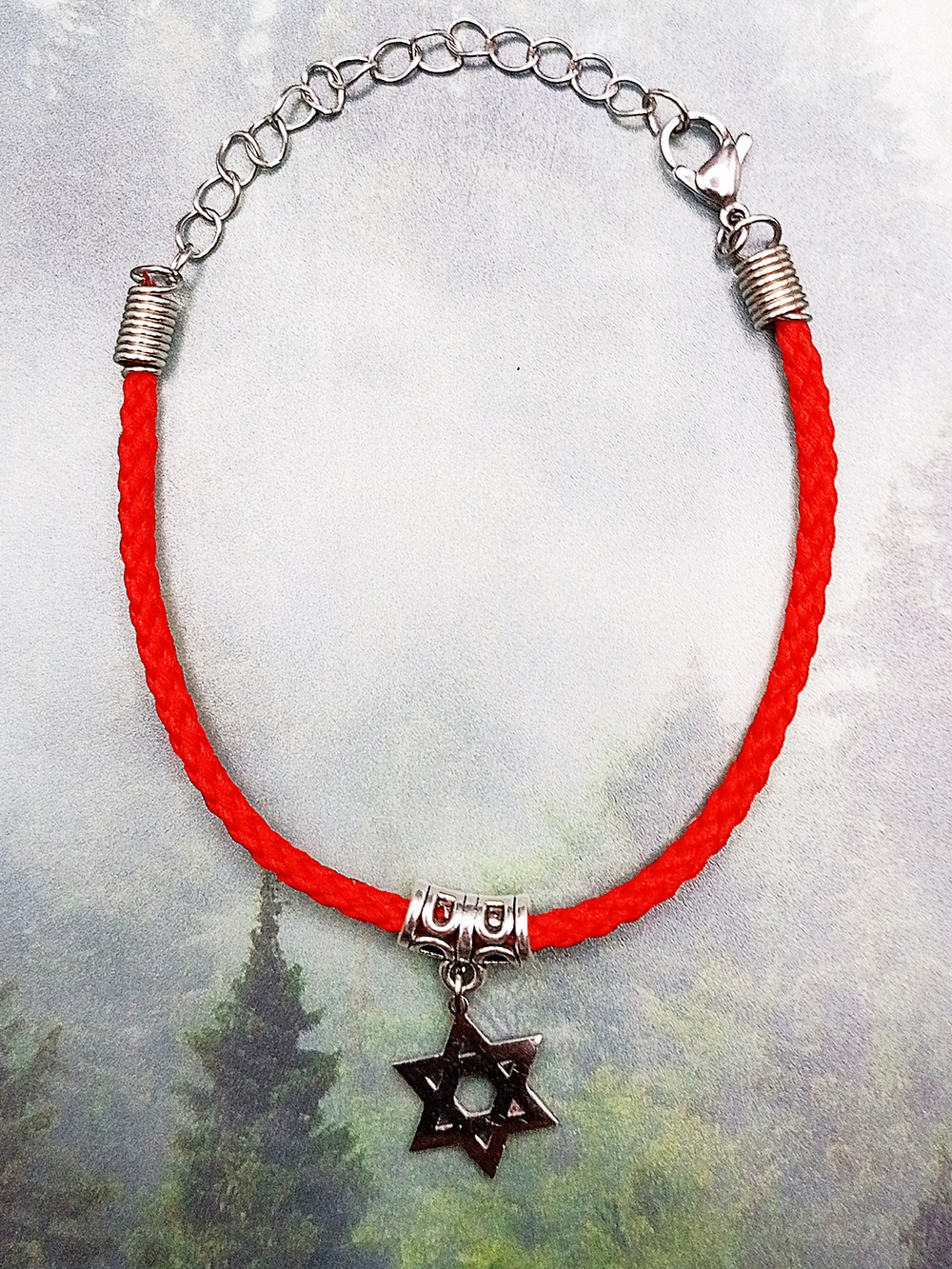 Красная нить от сглаза Звезда Давида