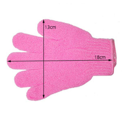 Массажная мочалка-варежка для тела Seven Star InPouch Shower Glow #Бледно-розовый, 1пара