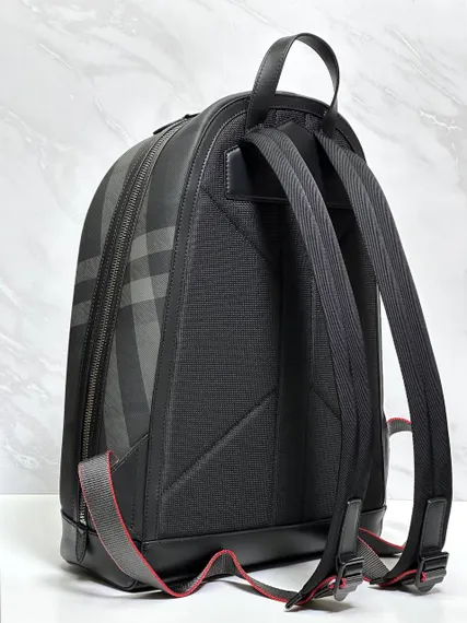Рюкзак Burberry Rocco в клетку, серый