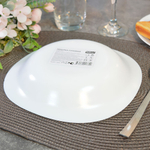 Тарелка суповая 700мл 21,5см Domestico, опаловое стекло, Без деколи