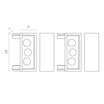 ST067.409.19 Торцевая заглушка SKYFLAT (2 шт) ST-Luce Черный SKYFLAT