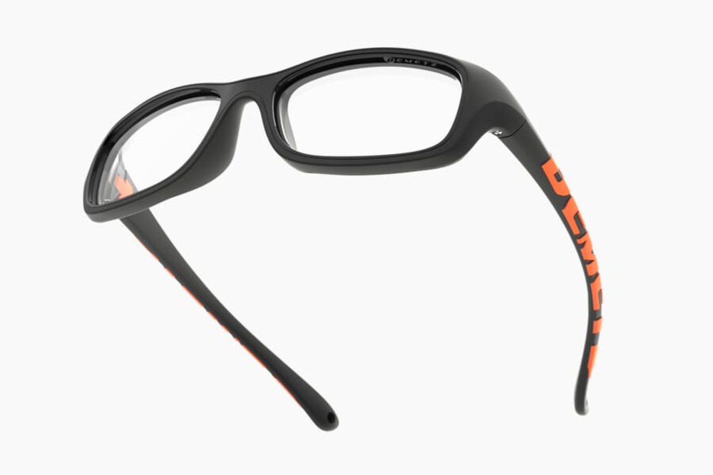 Спортивные очки с диоптриями Demetz Softness R / Matte Black / Matte Orange Colorless Cat.0