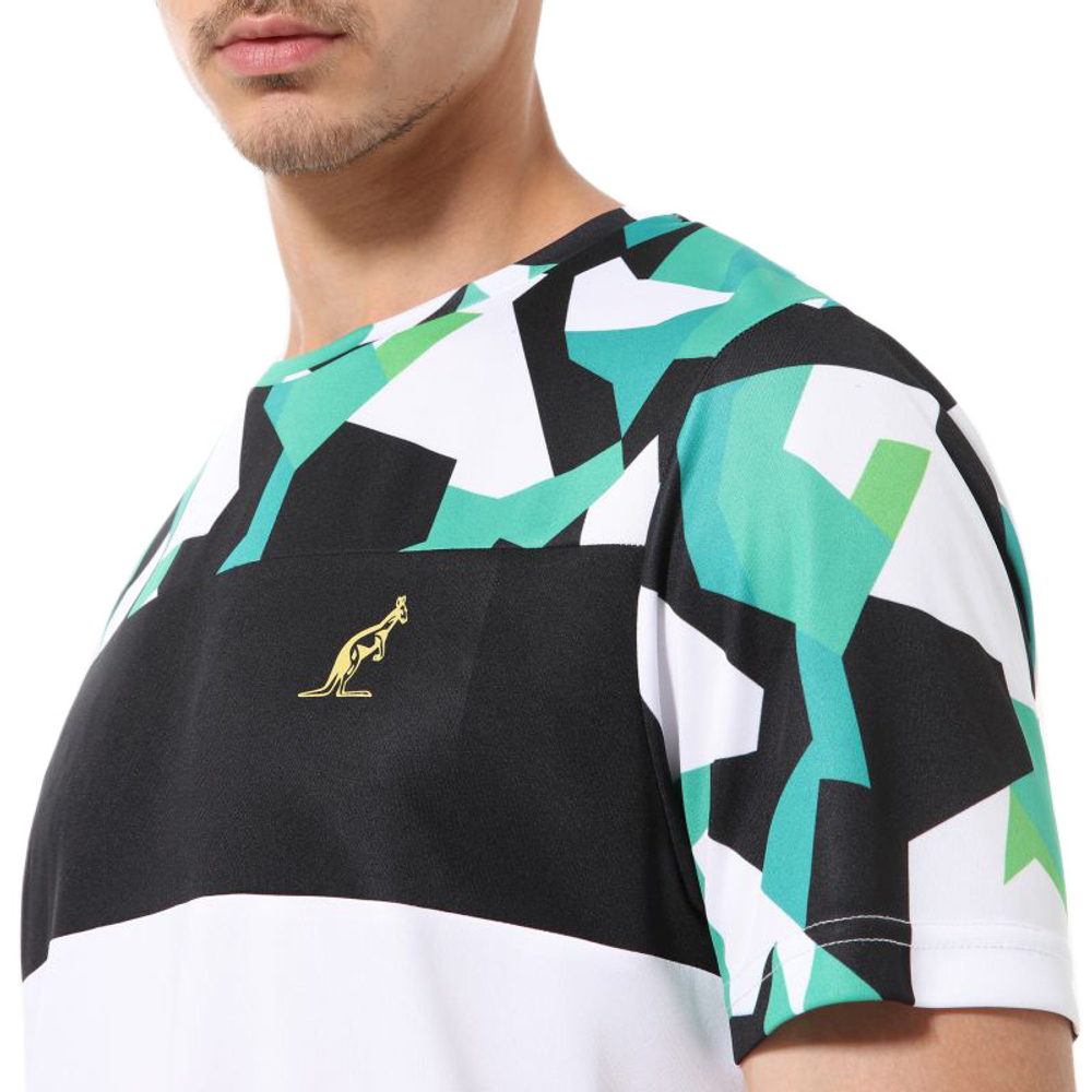 Мужская теннисная футболка Australian T-shirt Ace Camo Print - bianco/altro colore
