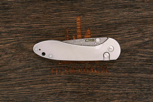 Нож складной CJRB Feldspar, клинок 89мм, дамаск нержавеющий, рукоять сталь