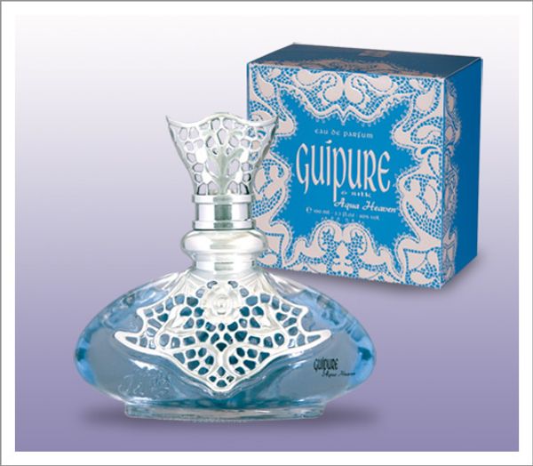 Jeanne Arthes Guipure and Silk Aqua Heaven