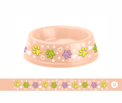 Миска пластиковая «МОЙ БРО - Лапки царапки!, цвет бежевый , 21*6,5см (логотип на миске) 700мл