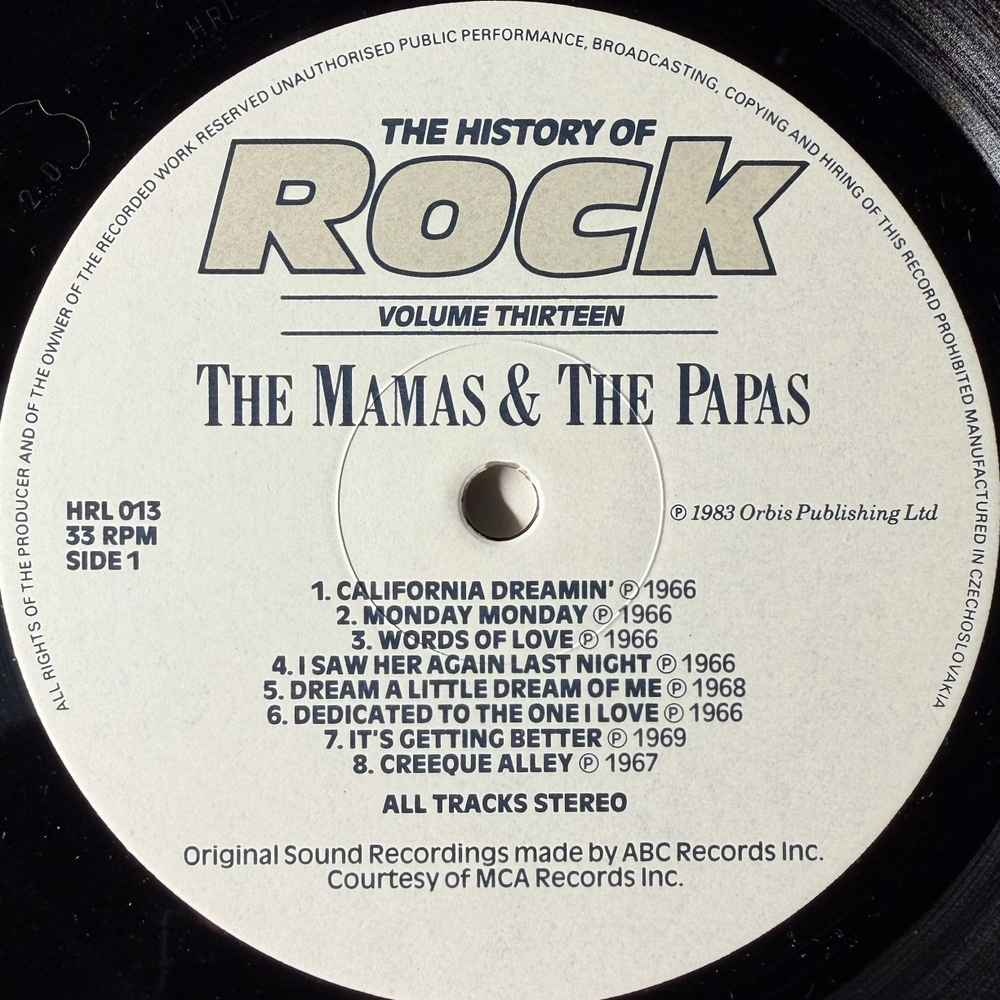 Сборник - The History Of Rock 13 (Чехословакия 1983г.) 2LP Т