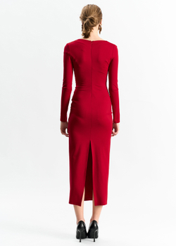 Платье трикотажное 1284 скарлетт