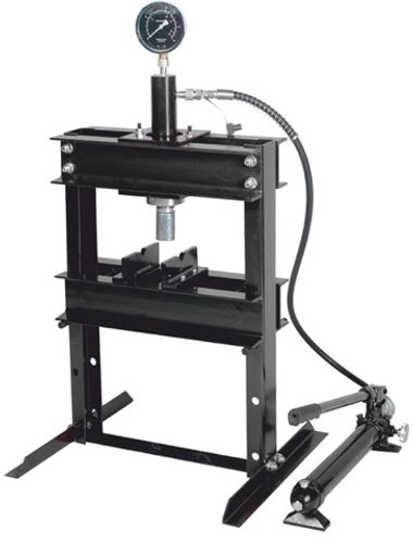 Пресс настольный гидравлический с манометром и выносным насосом 12т (раб. высота: 0-340мм, раб. ширина: 400мм, раб. стол: 185х400мм, ход штока: 175мм) RockForce##Rock FORCE RF-12001 BIG