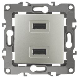 12-4110-15 ЭРА Устройство зарядное USB, 230В/5В-2100мА, IP20, Эра12, перламутр | Эра 12 Перламутр