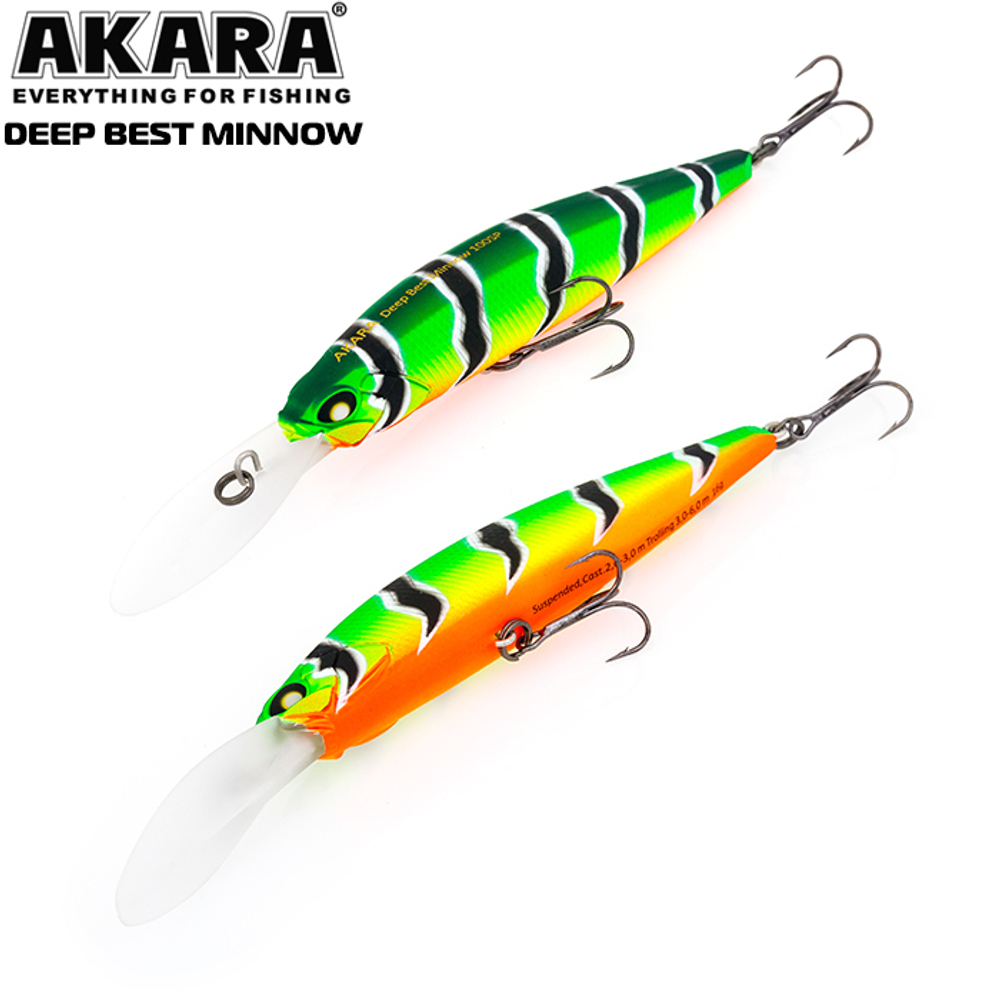 Воблер Akara Deep Best Minnow 100SP 16гр. (4/7 oz 3,9 in) A107