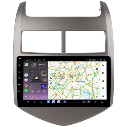 Магнитола для Chevrolet Aveo 2012-2015 - Kuberg QLed, Android 13, TS20, CarPlay, SIM-слот