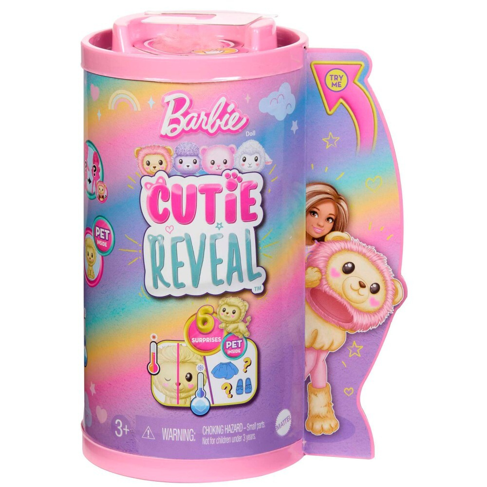 Barbie Cutie Reveal - кукла со львом Челси + питомец HKR21 / артикул   HKR17 HKR21  / GTIN 194735106912