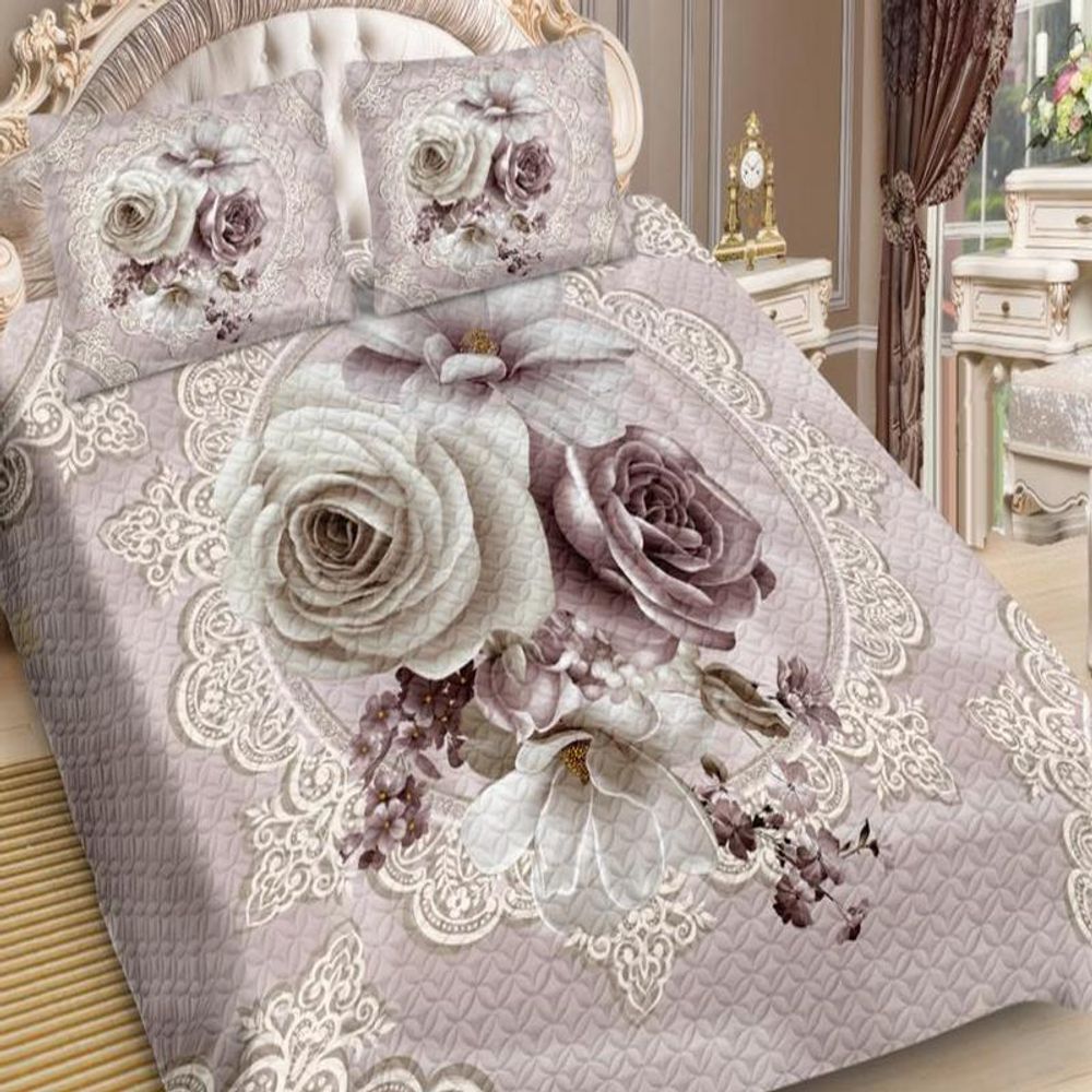 Покрывало шёлк с наволочками "РУ. ВЕНЕЦИЯ", Россия. Покрывало шёлк с наволочками "РУ. ВЕНЕЦИЯ", Россия.