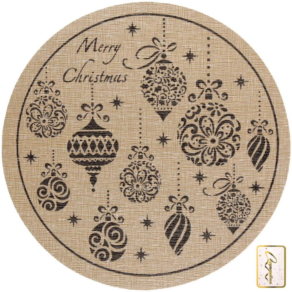 Салфетка на стол 37см «Новогодние игрушки»