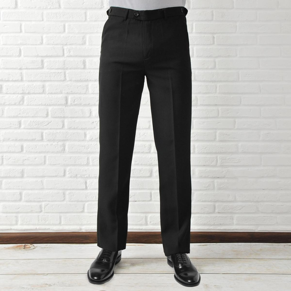 Брюки "Классика", черные, школьные 12 лет, р.160/42 (ВАЙТ КОТТОН)