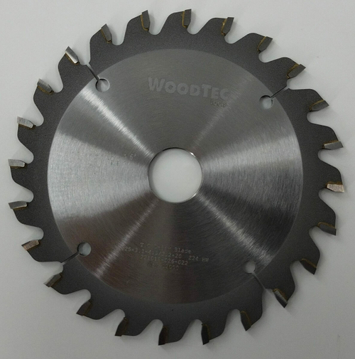 Подрезная коническая пила WoodTec для форматно-раскроечных станков Ø125x20x3,1-4,3 Z=24 KON