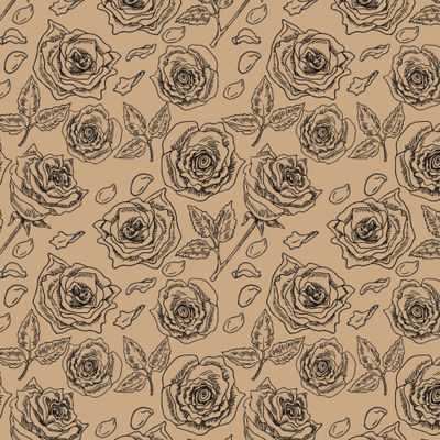 Розы линейный рисунок