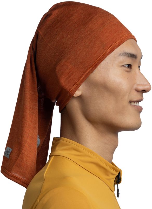 Шерстяной шарф-труба Buff Merino Lightweight Solid Cinnamon Фото 4