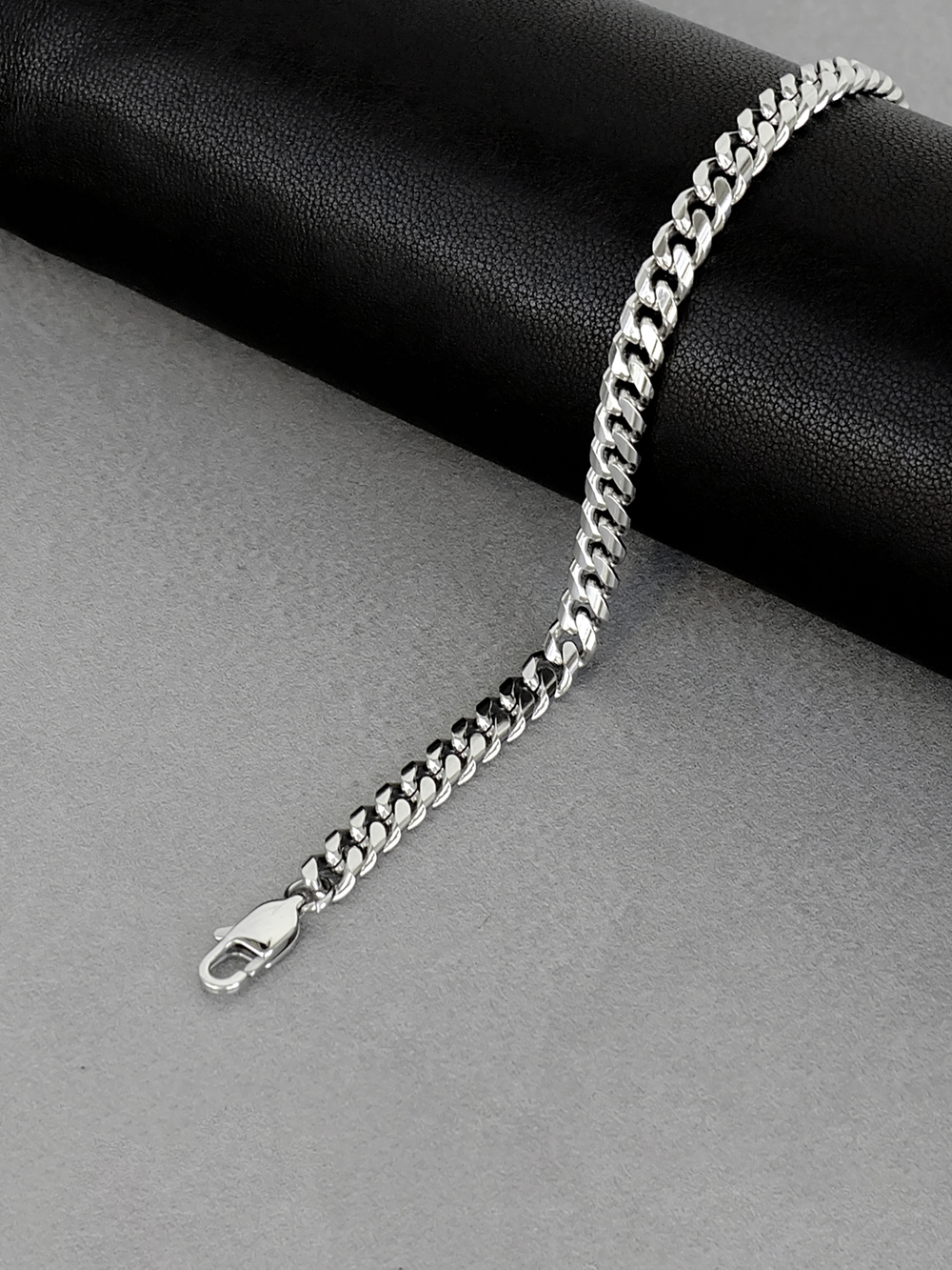 Мужской браслет из стали, панцирное плетение