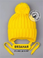 Шапка детская на завязках осенняя