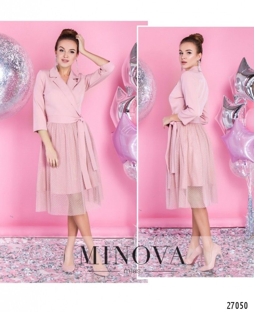 Платье 1124-пудра Minova
