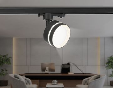Трековый однофазный светильник со сменной лампой 1*GX53 GL5385 чёрный Track System Ambrella