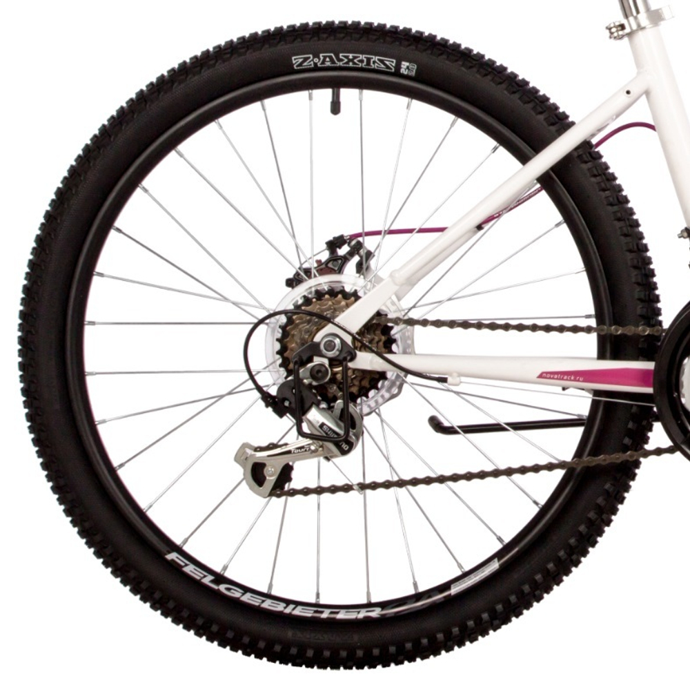 Велосипед NOVATRACK 24" JENNY PRO сталь 14'', белый, 18 скор.