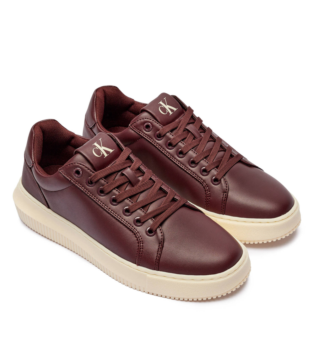 Кожаные кроссовки chunky CALVIN KLEIN JEANS - бордовый(YM0YM01124)