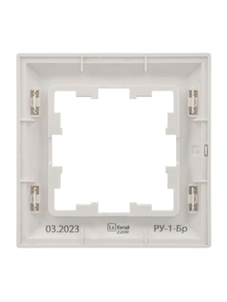 Рамка 1-м BRITE РУ-1-Бр бел./бел. IEK BR-M12-12-K01