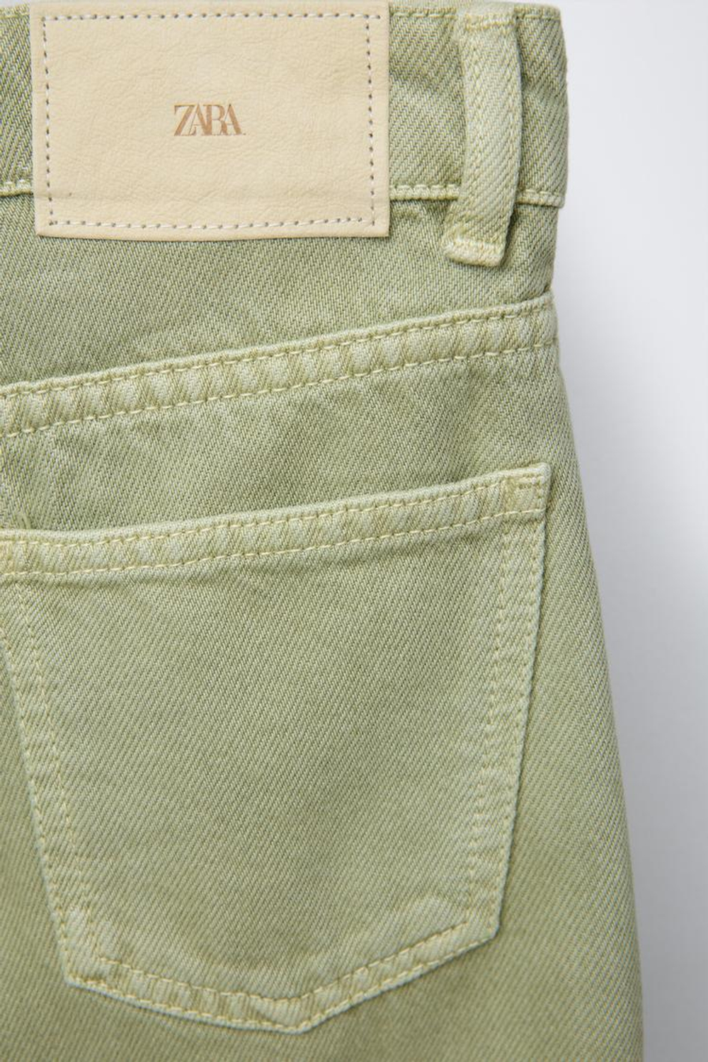 ZARA ДЖИНСЫ WIDE LEG, ЗЕЛЕНЫЙ