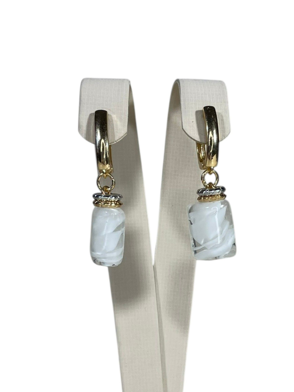 Комплект колье и серьги муранское стекло