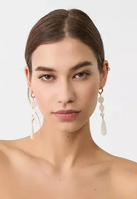 STRADIVARIUS Cерьги из бисера, золотой